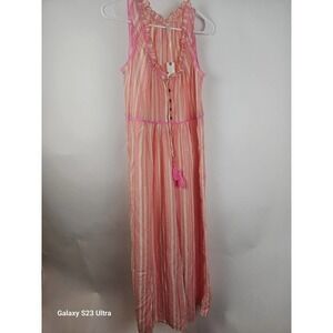 Anthropologie, wide leg jumpsuit, NWT, orange and pink stripe